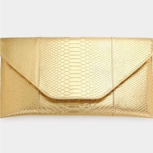 Gold Snakeskin Clutch